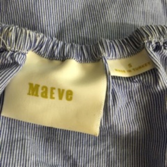 Anthropologie Maeve poplin off the shoulder tee S - Picture 4 of 7